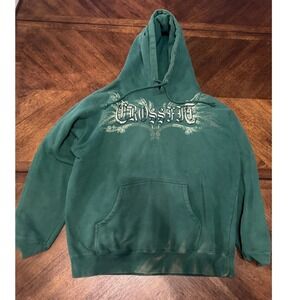 CrossFit Green Hoodie Forging Elite Fitness Pullover Sweatshirt Mens L |Q1